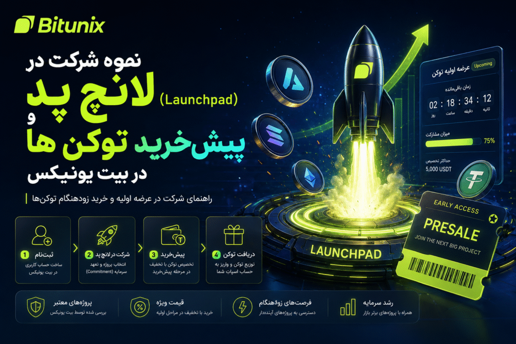 نحوه شرکت در لانچ پد (Launchpad) و پیش خرید توکن ها در بیت یونیکس